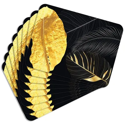 Produktbild von MG Design Set aus 8 Kork-Platzsets - Golden Nature 4 - 30 x 40 cm - hitzebeständig & abwischbar, mit Korkrückseite