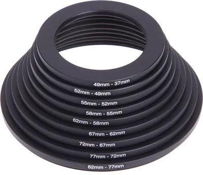 Zdjęcie produktu dla 18-częściowy zestaw adapterów pierścieni filtrów Zestaw metalowych adapterów pierścieni filtrów do aparatów fotograficznych