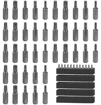 Image de Jeu de 50 embouts Torx, comprenant 5 supports de rangement