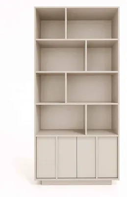 Produktbild von Masseno Buchregal PIANO,Ideal für Büro, Wohnzimmer oder Lesezimmer, Stil Modern, 90x36x195 cm, Ausführung Matt, Kaschmir