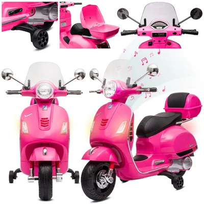 Image de Scooter électrique Vespa dès 3 ans Véhicule électrique pour enfants Scooter valise rose Sun Baby