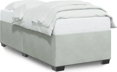 Produktbild von vidaXL Bettgestell ohne Matratze Hellgrau 100x200 cm Samt