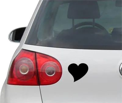 Produktbild von Aufkleber / Autoaufkleber - JDM - Die cut - HEART - Love - Auto, Truck, Notebook, Laptop - schwarz - 88mmx88mm