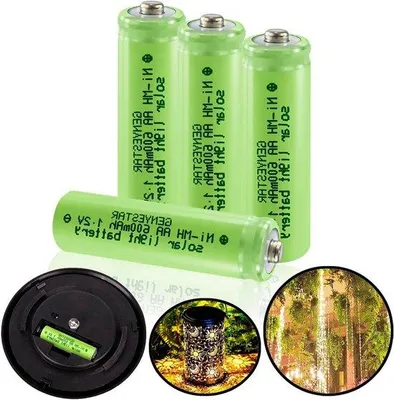 Obrázok produktu pre Solárne nabíjateľné AA batérie – NIMH – kapacita 600 mAh – 1,2 V – strieborné
