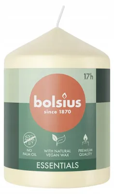 Obrázek produktu pro Bolsius Essentials, svíčka typu "stumpen", 8 cm, bez vůně, dlouhá doba hoření