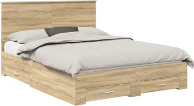 Immagine prodotto di Struttura del letto con testiera Rovere Sonoma 150 x 200 cm