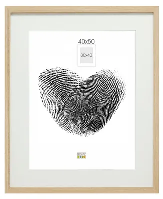 Produktbild von Deknudt Frames Bilderrahmen mit Passepartout - Natur Holzfarbe - S66KH1 P1 40x50