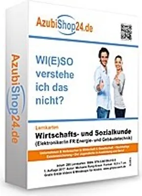 Image de AzubiShop24.de Lernkarten Wirtschafts- und Sozialkunde Elektroniker / Elektronikerin Energie- und Gebäudetechnik Prüfungsvorbereitung Wiso Prüfung