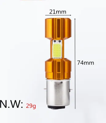 Produktbild von Motorrad H4 18W LED 3 COB Motorrad Scheinwerfer Glühbirne Licht HM6 BA20D BA20D-COB-3 Oberfläche
