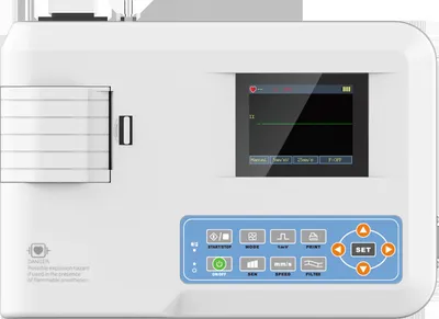 Obrázek produktu pro Přenosný digitální jednokanálový 12svodový EKG přístroj Barevný LCD elektrokardiograf ECG100G CE schválení