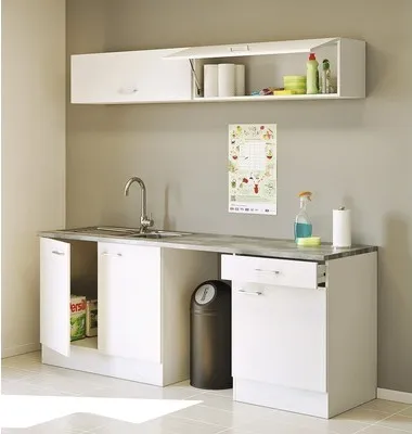 Obrázek produktu pro Kuchyňský blok Flex Well Lucca 210 cm barva čela matně bílá barva korpusu bílá