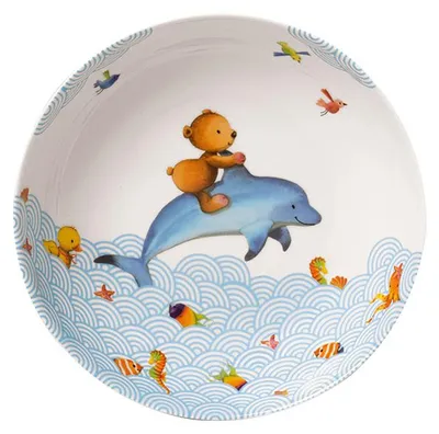 Immagine prodotto di Happy as a Bear, piatto fondo per bambini, diametro 187 mm, capacità 370 ml | Villeroy & Boch | Codice articolo: 1486642752 | EAN: 4003686418080