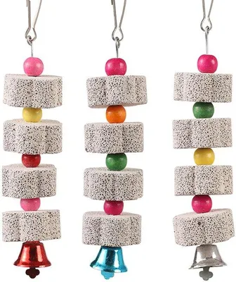 Produktbild von Vogelspeeltjes 3-teilig, Papegaaien Spielzeug, Kauw Spielzeug für Vögel, geeignet für kleine und mittelgroße Vögel und Haustiere (zufällige Farbe)