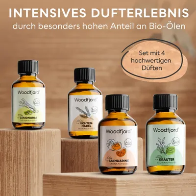 Produktbild von Woodfjord Saunaaufguss Set Saunaaufguss  Set 4 Verschiedene Düfte