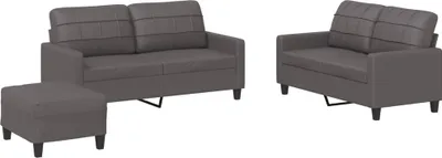 Produktbild von VidaXL 3201365, Grau, Schaum, Kunstleder, Metall, Polywood, Textil, 70 cm, 55 cm, 41 cm