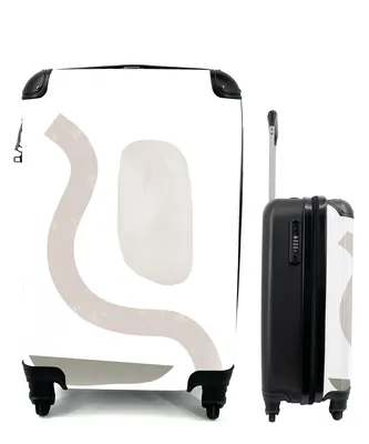 Produktbild von MuchoWow® Koffer Handgepäck Trolley Rollkoffer Kleine Reisekoffer mit 4 Rollen - Pastell - Minimalismus - Gestaltung - Cabin Size < 55x40x23 cm & 55x40x20 cm - Fotokoffer - Kabinenkoffer - Boardgepäck - Reise-Box - Reisekoffer - Reisegepäck - Koffer mit Bild - Trolley für Kinder