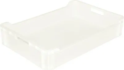 Obrázok produktu pre Stapelkiste Kunststoff, weiß, Höhe: 110 mm, Länge: 600 mm, Breite: 400 mm