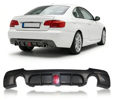 Productafbeelding van Achterdiffusor met carbonlook, geschikt voor BMW 3-serie E92 E93 335i, modeljaren 2006-2013