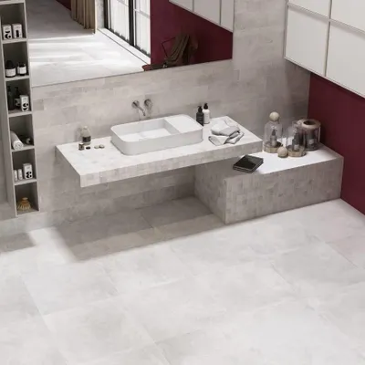Produktbild von CASA39 Fliesen Betonoptik Weiss 60x60 cm Rondine Volcano