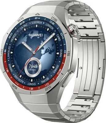 Produktbild von Huawei Watch GT 5 Pro 46mm Smartwatch, Künstlerdesign, Profi-Sportfunktionen, EKG, 14 Tage Akku, GPS, Bluetooth, iOS & Android, Titan