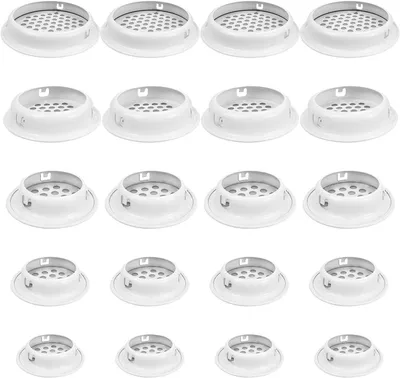 Productafbeelding van Ventilatieroosters Rond - Luchtgaten - Kasten Ventileren - Roestvrij Staal - 20 Stuks - Wit