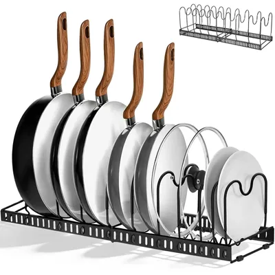 Image de Omgoods - Organisateur extensible pour casseroles avec 10 compartiments réglables