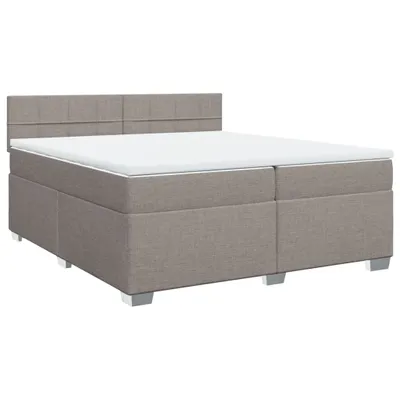 Produktbild von Boxspringbett mit Matratze Taupe 200x200 cm Stoff