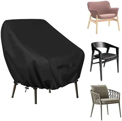 Produktbild von Gartensessel Schutzhülle Wetterfest - 420D Oxford Gartenstühle Abdeckung Sessel Abdeckung Wasserdicht Stuhlabdeckung UV-Schutz Winddicht, 89x97x74cm
