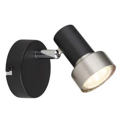 Produktbild von Wandleuchte, schwarz nickel, Spot beweglich, H 10,8 cm