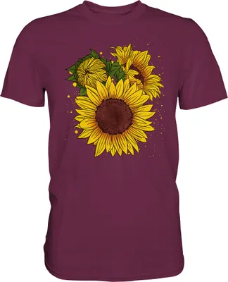Produktbild von Sonnenblumen Shirt Garten Geschenk Gärtner – Burgundy / M