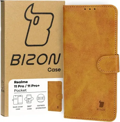 Produktbild von Bizon Case Pocket Flip Case für Realme 11 Pro / 11 Pro+, Braun
