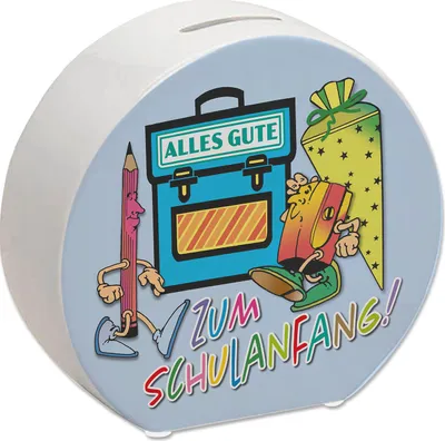 Produktbild von Alles Gute zum Schulanfang Spardose in blau