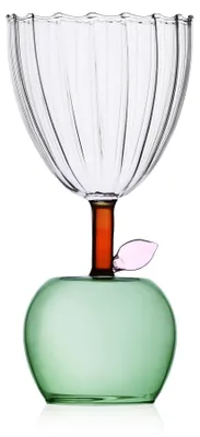 Apfelglas 30 cl, Borosilikatglas, handgefertigt, grün