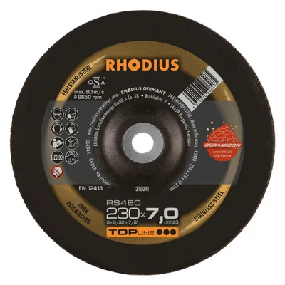 Produktbild von Rhodius Schruppscheibe RS480 230 x 7,0mm Inox (Inh. 10 Stück)