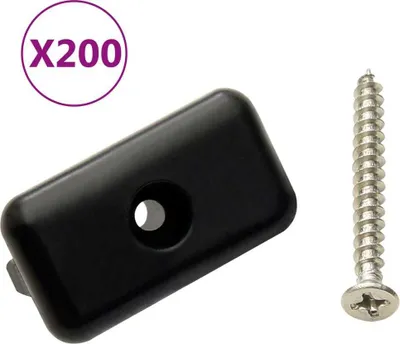 Produktbild von vidaXL Terrassenclips mit Schrauben 200 Stk. Kunststoff Edelstahl 304