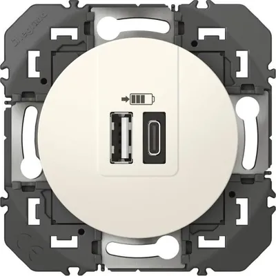 Immagine prodotto di Presa di ricarica USB A e C Dooxie, LEGRAND, bianco