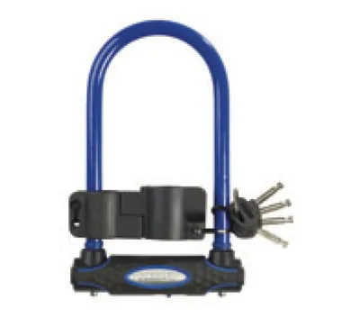 Produktbild von Master Lock Bügelschloss 8195 blau mit halter 13 x 210 x 110 mm