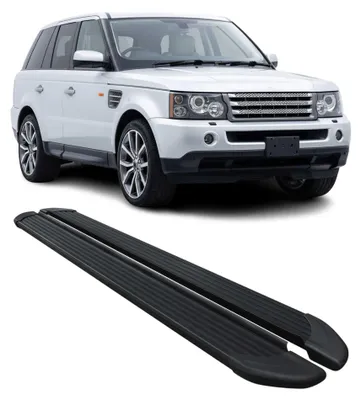 Image de Marchepieds Latéraux pour Range Rover Sport L320 2005-2013 Noir Aluminium 2Pcs