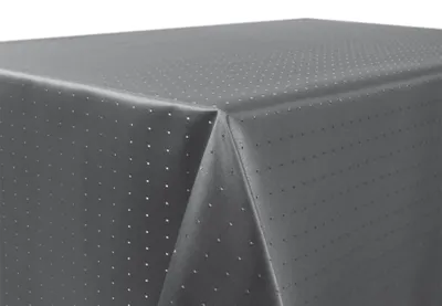 Produktbild von Damast Punkte bügelfrei fleckenabweisend pflegeleichte Tischwäsche,Grau, (Eckig110x110cm)