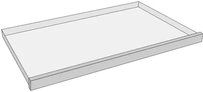 Ersatzwanne für Hühner, grau, 56,5x41x3,5 cm, mit Griff