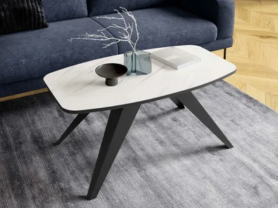 Image de Table basse SIWIN - marbre noir/blanc