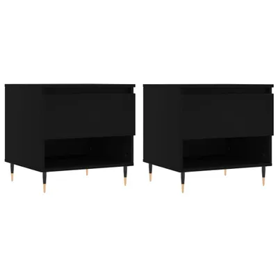 Produktbild von vidaXL Couchtische 2 Stk. Schwarz 50x46x50 cm Holzwerkstoff