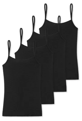 Produktbild von Schiesser Damen Spaghettitop 4-Pack Modal Essentials - schwarz - Größe 36
