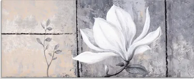 Zdjęcie produktu dla ARTland Obraz na szkle „Klasyczna magnolia” Wymiary: 125 x 50 cm