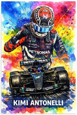 Produktbild von ARTland Wandbild Alu für Innen & Outdoor Kimi Antonelli - ein aufgehender Stern Größe: 20x30 cm