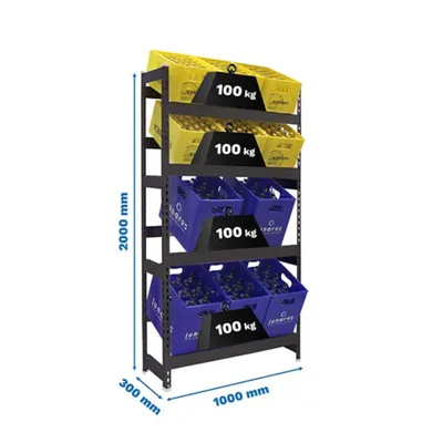 Produktbild von SimonRack SIMONBOTTLE 4-2000X1000X300 ANTRACITA