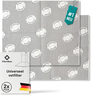 Produktbild von Universeller Fettfilter Dunstabzugshaube, 2 Stück, Flachfilter, 57 x 47 cm, Für Dunstabzugshaube