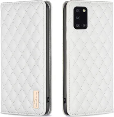 Produktbild von Galaxy A31 Hülle, Elegant Bookstyle Flip Leder Kartenfächer Schutzhülle mit Ständer für Samsung Galaxy A31 Weiß