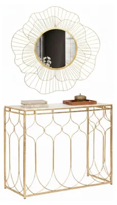 Produktbild von Dmora Konsole 91x41x78 cm Gold, \ Regale