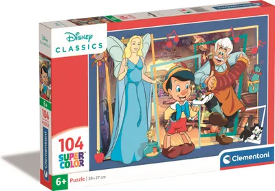 Zdjęcie produktu dla Clementoni Puzzle 104 elementw SuperKolor Pinokio 25756